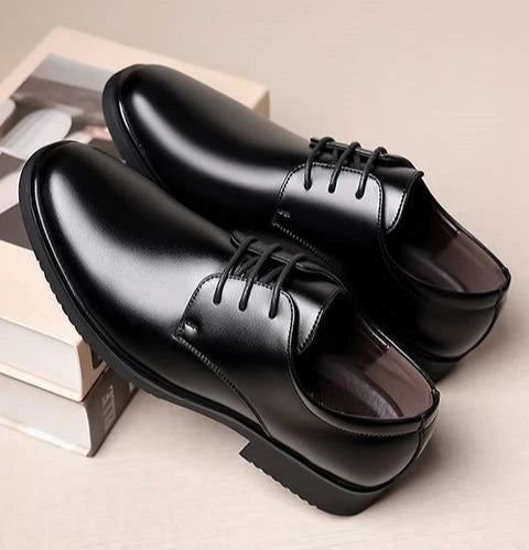 Leather Shoes for Men Casual Derby Square Toe Business Style