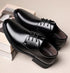 Leather Shoes for Men Casual Derby Square Toe Business Style