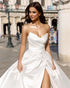 A Line Sexy Sweetheart Side Split Backless Bridal Gown Custom Wedding Dress
