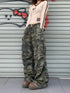 Women Y2K Camouflage Cargo Jeans Vintage High Waist Pants