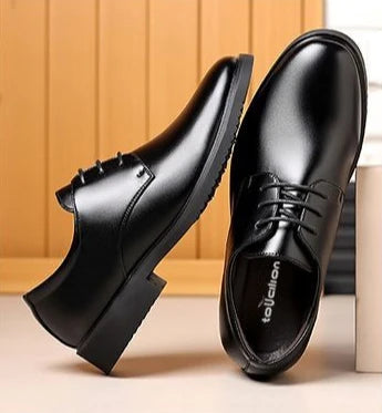 Leather Shoes for Men Casual Derby Square Toe Business Style
