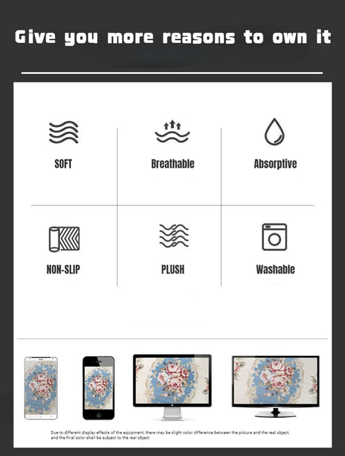 French Style Plush Carpet for Living Room and Bedroom Minimalist Fluffy Rug