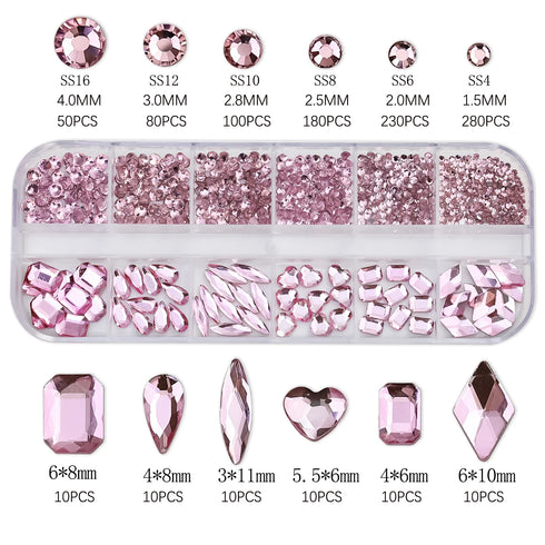 Luxury Nail Art Decoration with Mixed Rhinestones and Crystal Gems for Stunning Manicure Accessories - Perfect for Fall Season Nails