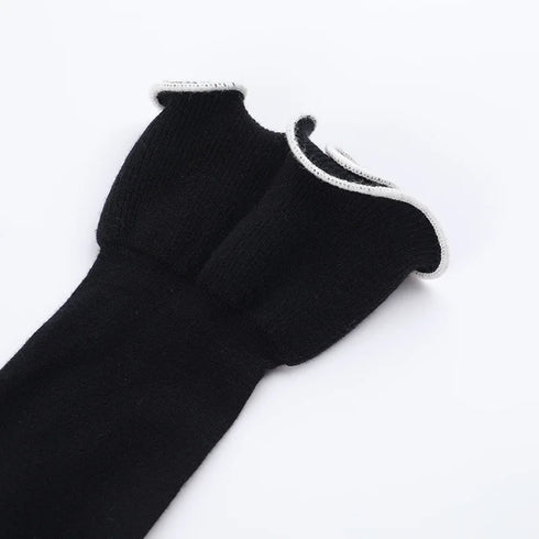 Knitted Ruffle Mini Dress for Women Elegant Bodycon Knit Sweater Dress for Autumn Winter