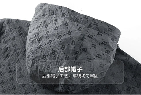 Men's Lightweight Summer Cycling Jacket - UV Protection Windbreaker for Mountain Hiking, Fishing, and Casual Sports with Quick Drying Hooded Design