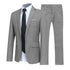 1 Set Men Jacket Pants Solid Color Turndown Collar Slim Fit Business Suit Set for Wedding Office