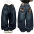 Baggy Jeans Women Wide Leg High Waist Vintage Washed Print Streetwear Casual Everyday Relaxed Fit