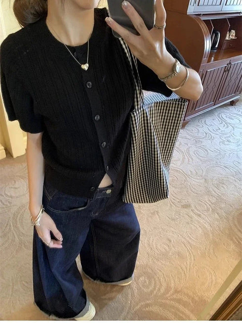 Casual Women's Wide Leg Denim Jeans for Effortless Street Style - Perfect Spring/Summer Baggy Pants for All Ages - Trendy Loose Fit High Waist Trousers