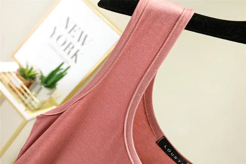 Stylish Women’s Summer Deep U-Neck Tank Tops – Casual Modal Cotton Sleeveless Tees and Cute Tops for Effortless Warm Weather Fashion