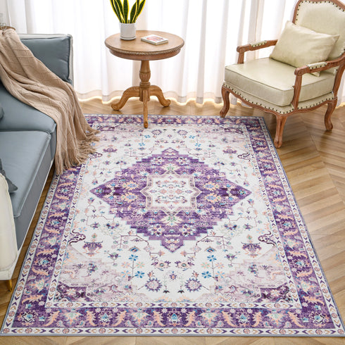 Retro Living Room Decoration Carpet Nordic Style Area Rug for Bedroom Non-Slip Mat