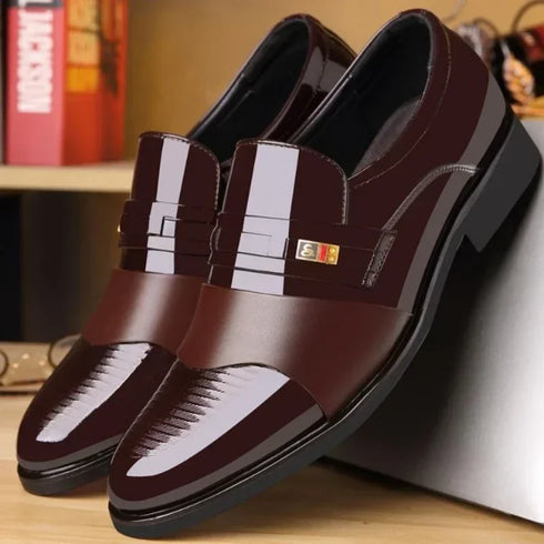 Formal Slip-On Leather Business Shoes for Men - Classic Oxfords & Loafers