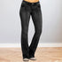 Women's Low Waist Boot Cut Jeans Slim Stretch Denim Trousers