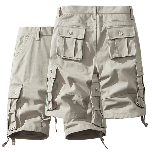 Men's Cotton Shorts Casual Sports Tactical Bermuda Knee Length Streetwear