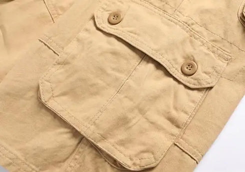 Khaki Half Men's Cargo Shorts Bermuda Designer Jogger Pants