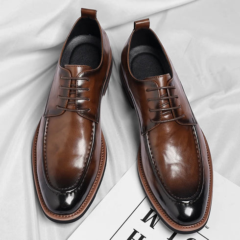 Handmade Soft Oxford Shoes for Men Casual Business Derby Footwear