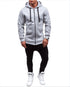 Men's Casual Zip-Up Hooded Sweatshirt Jacket - Solid Color Cardigan for Spring and Autumn, Perfect Daily Wear Outerwear & Coats
