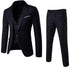 Korean Style Men Blazer Vest Pants Set Casual Business Suit