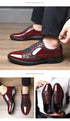 Elegant Men's Dress Shoes for Formal Occasions - Stylish PU Leather Slip-On Business Footwear for Weddings and Parties