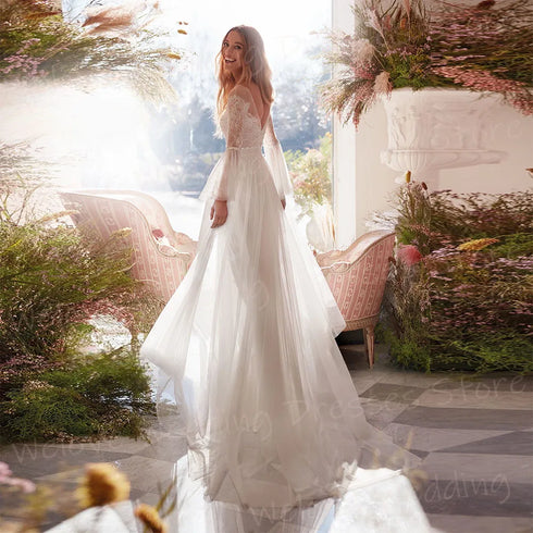 Graceful Popular A Line Wedding Dresses with Classic Appliques