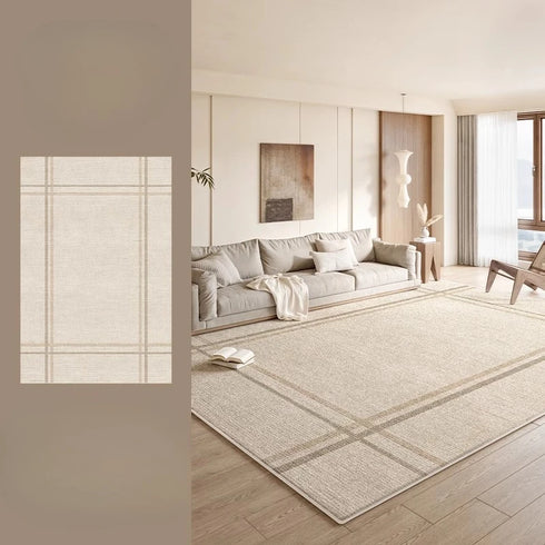 Fluffy Soft Cream Style Rugs for Bedroom and Living Room Decoration Washable Plush Carpet