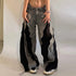 Baggy Cargo Jeans For Women With Distinctive Stitching And Washed Denim Look For Streetwear And Hip Hop Style