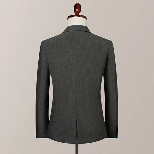 Business Casual Suit Three-Piece Set with Vest and Trousers in Fashionable British Style