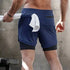 Men's 2-in-1 Quick Dry Sport Shorts for Gym and Fitness Workouts