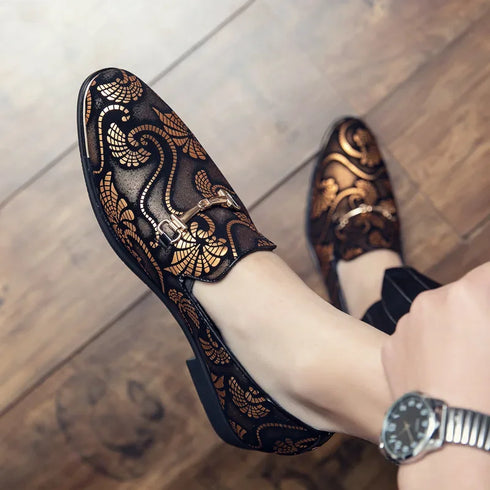Stylish Italian Leather Dress Loafers for Men - Elegant Slip-on Moccasins Perfect for Business, Weddings, and Parties - Premium Formal Footwear for Every Occasion