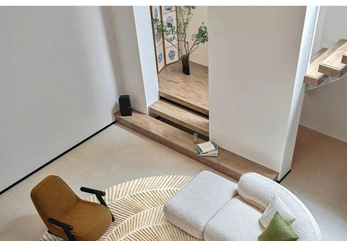 Modern Art Round Carpet Fluffy Soft Spiral Stripes Rug for Living Room and Bedroom