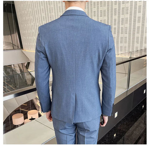 Fashionable Men's Suit and Trousers Two-Piece Set for Business Casual and Weddings