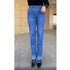 Elastic Waist Jeans For Women High Waist Wide Leg Denim Pants Loose Fit Casual Trousers
