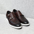 Luxury Mens Casual Sneakers Monk Strap Flats Genuine Leather Walk Shoes
