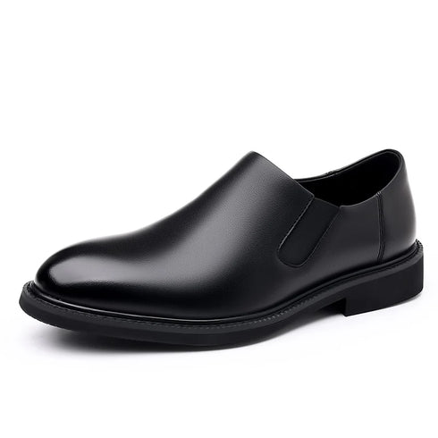 Stylish Men's Oxford Dress Shoes for Business, Weddings, and Office Wear - Elegant Genuine Leather Slip-On Loafers for Casual Occasions