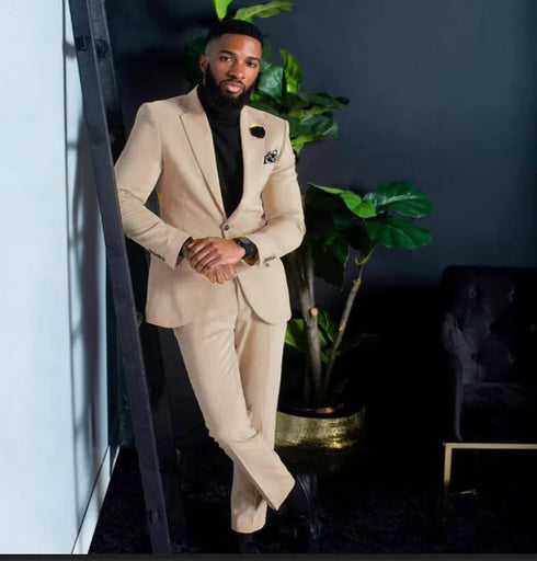 Men's Slim Fit Single Breasted Suit for Wedding and Formal Party Wear