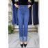 Elastic Waist Jeans For Women High Waist Wide Leg Denim Pants Loose Fit Casual Trousers