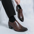 Leather Men's Elevator Oxford Dress Shoes for Wedding and Business Occasions