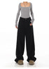 Stylish Wide Leg Black Jeans for Women - Embrace Korean Fashion Streetwear with Baggy Straight Denim Pants Perfect for Fall Outfits and Casual Days