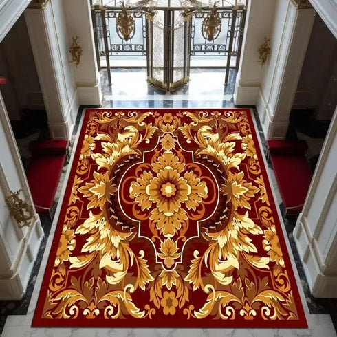 Luxury Floral Area Rug for Living Room and Bedroom Home Decoration