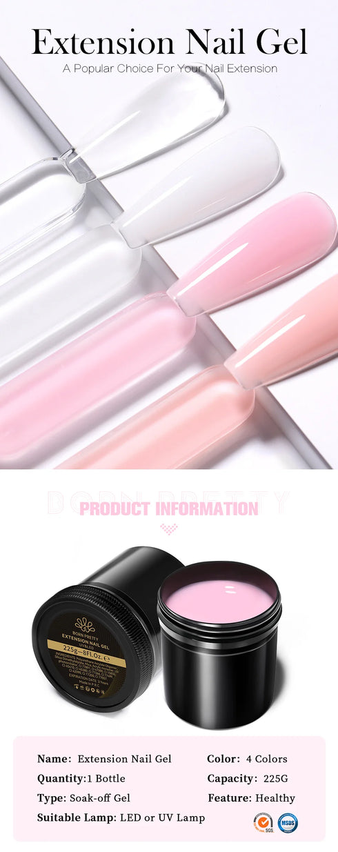 225g Camouflage Color Soak Off Nail Gel Polish - Quick Extension UV LED Nail Polish for Stunning Manicures