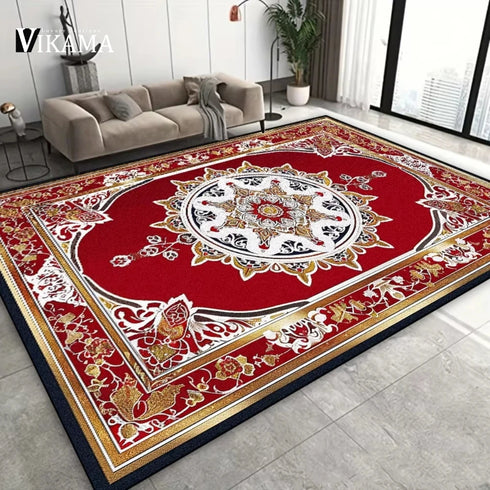 Luxury Persian Large Size Carpet for Living Room Decor Non-Slip Washable Rug