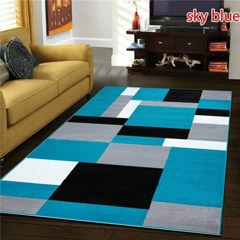 Nordic Geometric Square Carpet for Living Room and Bedroom Luxury Non-Slip Floor Mat