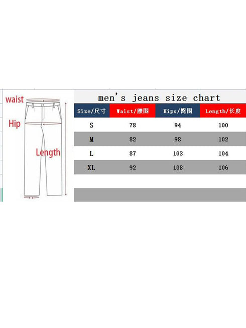 Trendy Men's Ripped Denim Pencil Pants for Casual Street Style