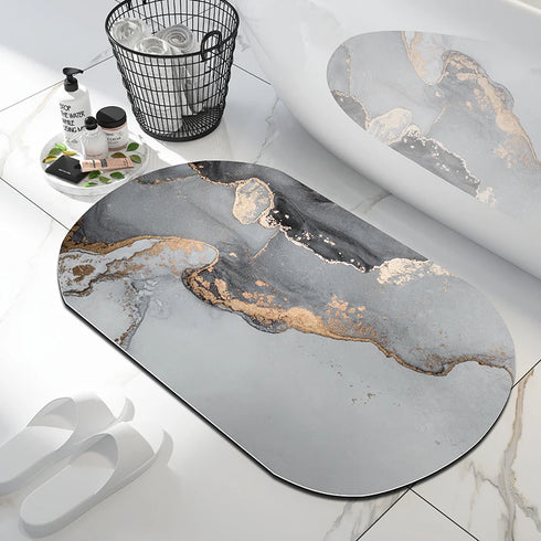 Luxury Nordic Diatomite Bath Mat Anti Slip Super Absorbent Quick Dry Floor Mat