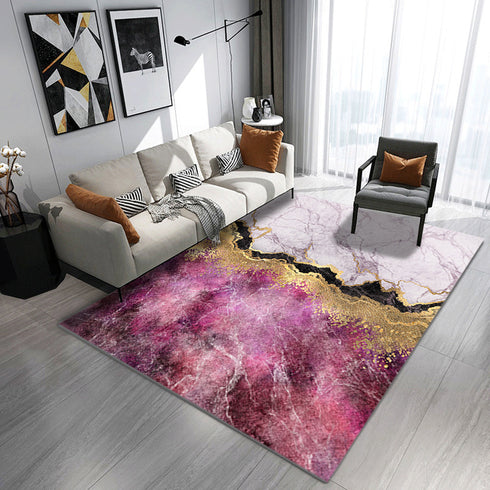 Modern Abstract Marble Area Rug for Living Room and Bedroom Decor