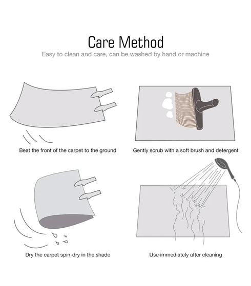 Large Size Soft Rug for Living Room and Bedroom Cozy Washable Carpet Mat