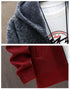 Men's Fleece Knit Sweater Coat with Stripes - Stylish Casual Jackets and Hoodies for Winter and Autumn, Thick Warm Windbreaker Pullovers for Everyday Wear