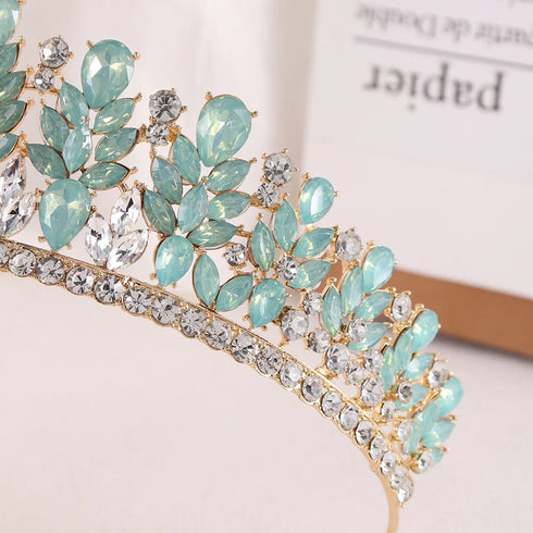 Baroque Crystal Bridal Tiara Headband - Elegant Rhinestone Hair Jewelry for Women