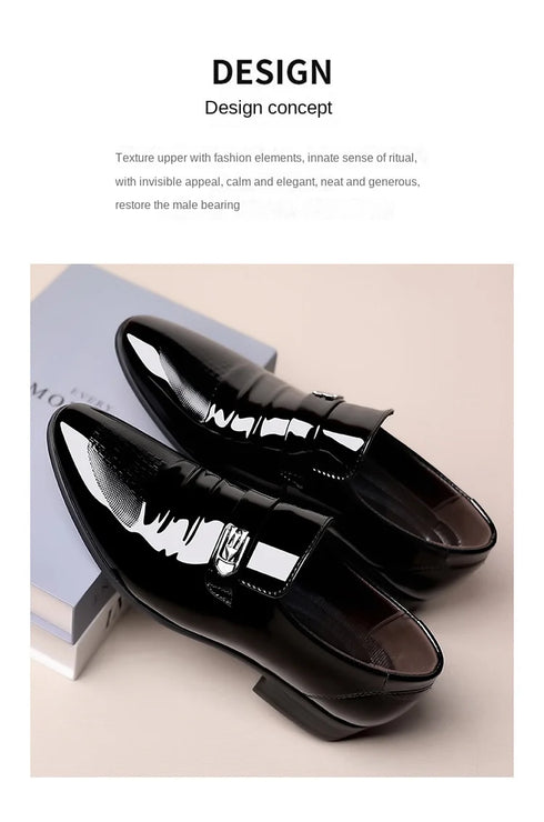 Leather Casual Shoes for Men Office Work and Wedding Oxford Loafers