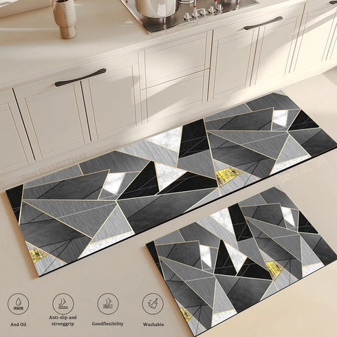 Waterproof Oilproof Kitchen Rug Antislip Large Floor Mat Soft Cozy Doormat