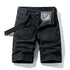 Summer Men Cotton Print Cargo Shorts Casual Breeches Jogger Pants